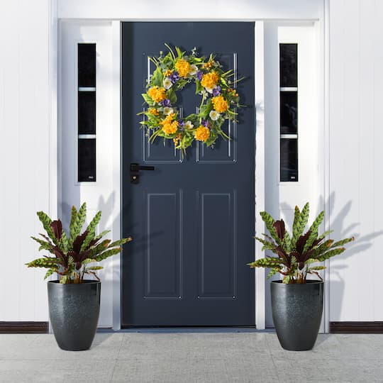 Glitzhome® 17" Eco-Friendly Oversized Faux Ceramic Tall Bowl Planters